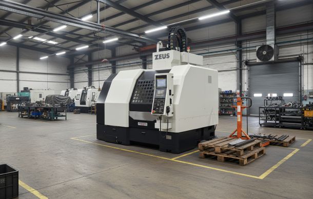 high-speed-milling-machines Zeus CNC turning center in a large industrial machining facility.